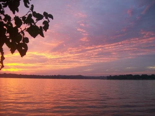 Lake day and sunset on Cedar Creek